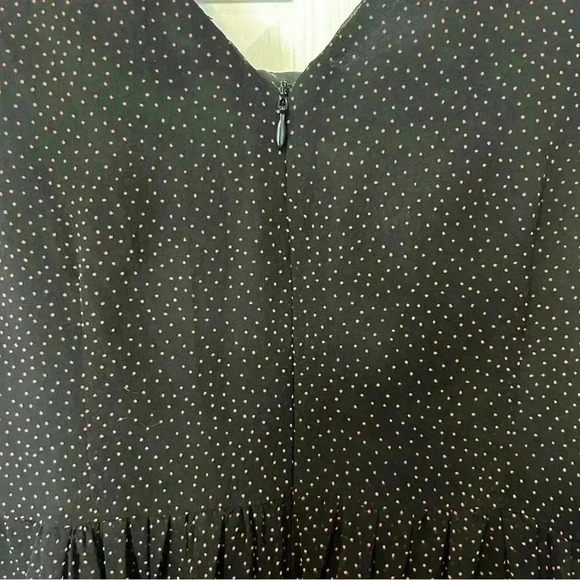 Moon Collection Black Pink Polka Dot Fit & Flare Dress Size Medium - Picture 7 of 7